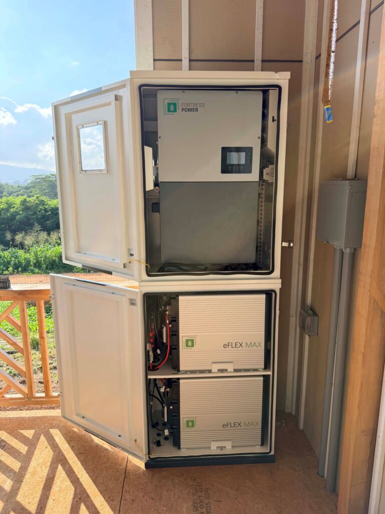 Fortress Power eFLEX MAX battery storage system installed on Oʻahu